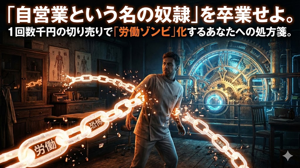 「自営業という名の奴隷」を卒業せよ。1回数千円の切り売りで「労働ゾンビ」化するあなたへの処方箋。