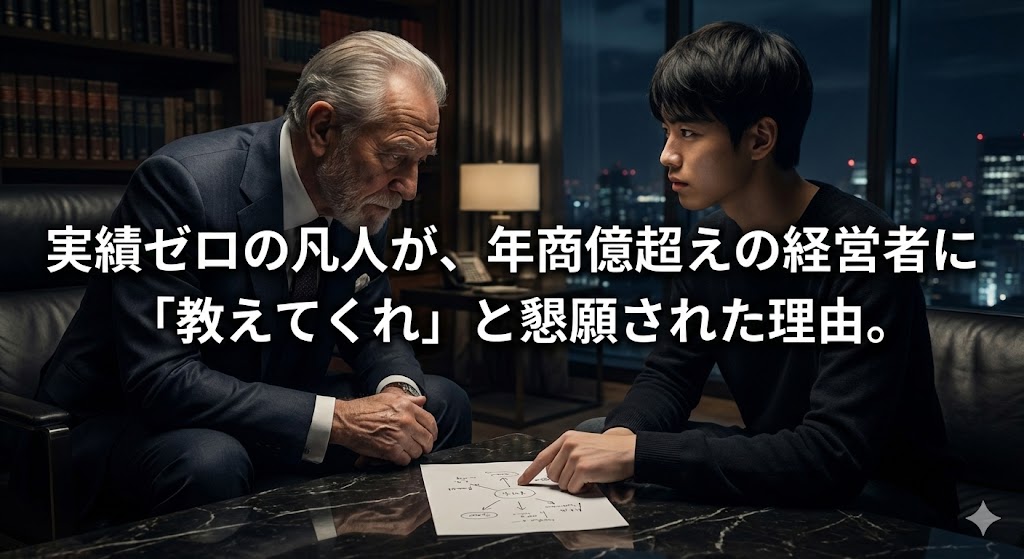 実績ゼロの凡人が、年商億超えの経営者に「教えてくれ」と懇願された理由。