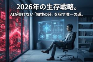 2026年の生存戦略。AIが書けない「知性の牙」を宿す唯一の道。