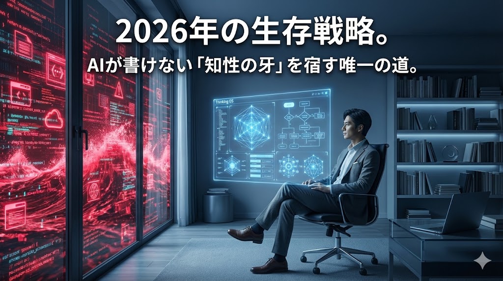 2026年の生存戦略。AIが書けない「知性の牙」を宿す唯一の道。