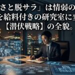 「さっさと脱サラ」は情弱の極み。会社を給料付きの研究室に変える【潜伏戦略】の全貌。