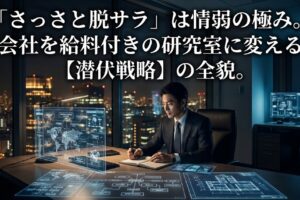 「さっさと脱サラ」は情弱の極み。会社を給料付きの研究室に変える【潜伏戦略】の全貌。