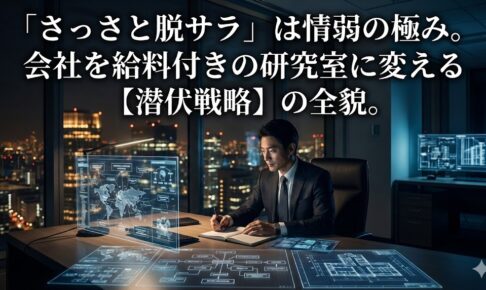 「さっさと脱サラ」は情弱の極み。会社を給料付きの研究室に変える【潜伏戦略】の全貌。