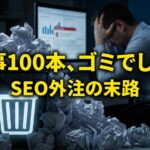 「月5万円で記事100本」に投資するなら、今すぐ廃業したほうがマシです。SEO外注が「電子ゴミ」を量産する必然的な理由。