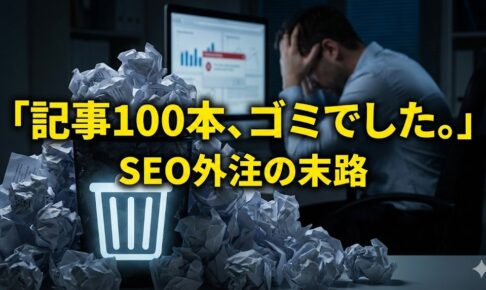 「月5万円で記事100本」に投資するなら、今すぐ廃業したほうがマシです。SEO外注が「電子ゴミ」を量産する必然的な理由。