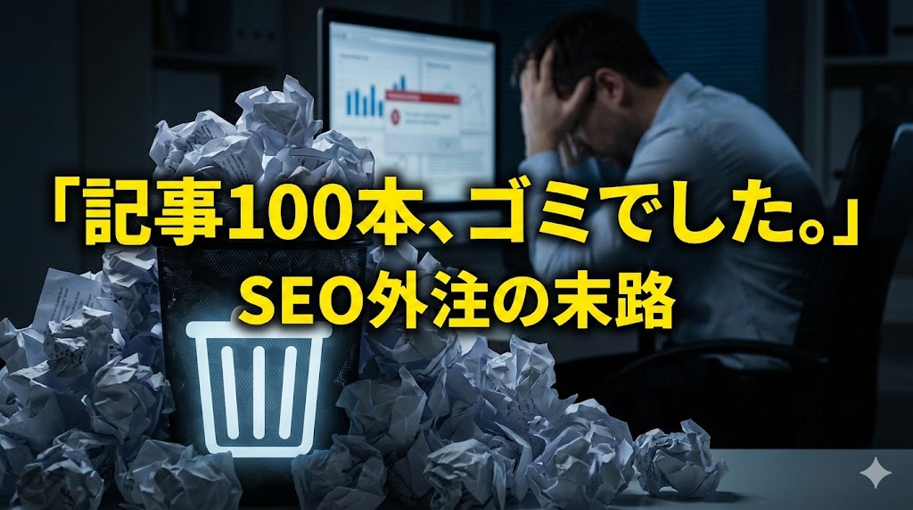「月5万円で記事100本」に投資するなら、今すぐ廃業したほうがマシです。SEO外注が「電子ゴミ」を量産する必然的な理由。