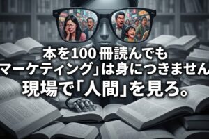 本を100冊読んでも「マーケティング」は身につきません。現場で「人間」を見ろ。
