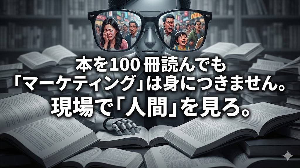 本を100冊読んでも「マーケティング」は身につきません。現場で「人間」を見ろ。