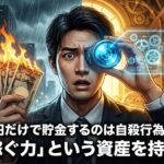 日本円だけで貯金するのは自殺行為です。「稼ぐ力」という資産を持て。