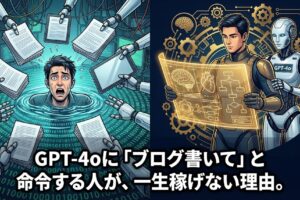 GPT-4oに「ブログ書いて」と命令する人が、一生稼げない理由。