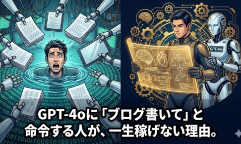 GPT-4oに「ブログ書いて」と命令する人が、一生稼げない理由。