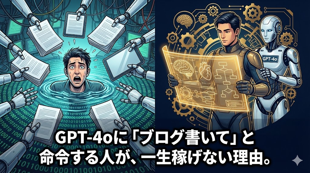 GPT-4oに「ブログ書いて」と命令する人が、一生稼げない理由。