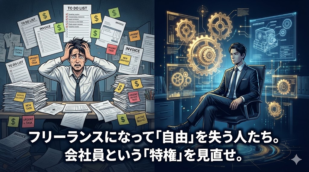 フリーランスになって「自由」を失う人たち。会社員という「特権」を見直せ。