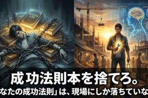 成功法則本を捨てろ。「あなたの成功法則」は、現場にしか落ちていない。