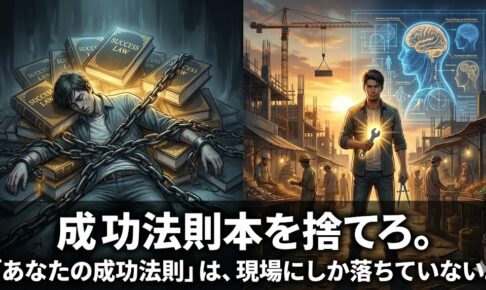 成功法則本を捨てろ。「あなたの成功法則」は、現場にしか落ちていない。