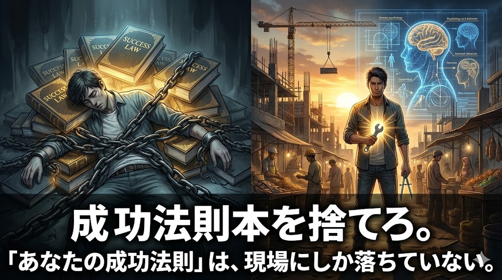 成功法則本を捨てろ。「あなたの成功法則」は、現場にしか落ちていない。