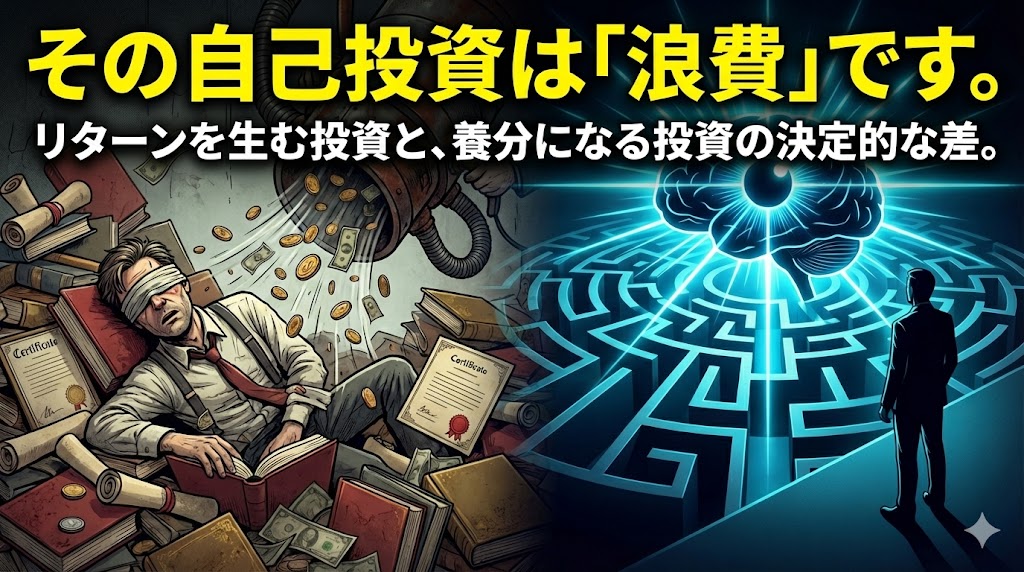 その自己投資は「浪費」です。リターンを生む投資と、養分になる投資の決定的な差。