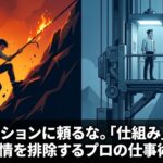 モチベーションに頼るな。「仕組み」に頼れ。感情を排除するプロの仕事術。