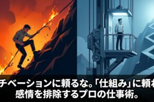 モチベーションに頼るな。「仕組み」に頼れ。感情を排除するプロの仕事術。
