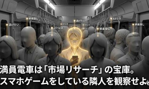 満員電車は「市場リサーチ」の宝庫。スマホゲームをしている隣人を観察せよ。